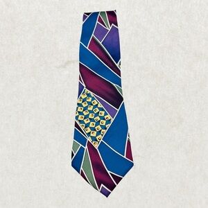 Vintage Hamley & Scott 100% Silk Abstract Tie, 56” x 4”